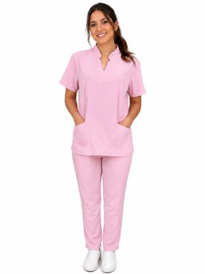 Conjunto Hospitalar Feminino Gola V Padre – Marsala -1