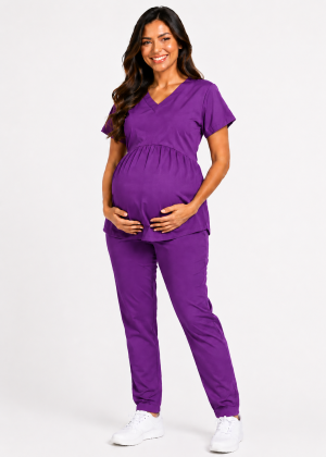 Conjunto Hospitalar Gestante Gola V com Elastico nas Costas 3