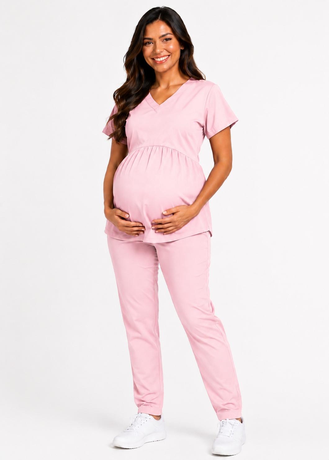 Conjunto Hospitalar Gestante Gola V com Elastico nas Costas 8 1